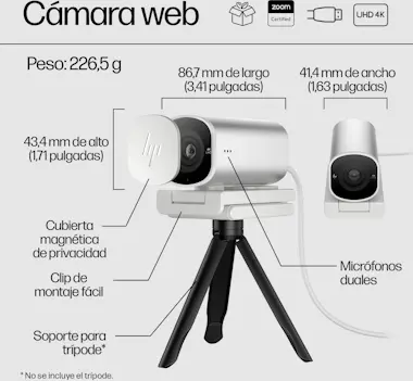 HP HP Webcam 4K 960 para streaming HP HP Webcam 4K 960 para streaming