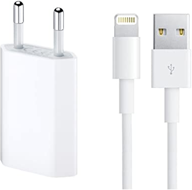 Apple Adaptador de corriente USB de 5 W + Cable Lightnin Apple Adaptador de corriente USB de 5 W + Cable Lightnin