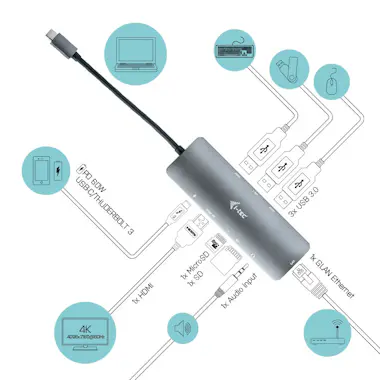 i-tec i-tec Metal USB-C Nano Docking Station 4K HDMI LAN i-tec i-tec Metal USB-C Nano Docking Station 4K HDMI LAN
