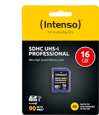 Intenso Intenso 16GB SDHC memoria flash Clase 10 UHS Intenso Intenso 16GB SDHC memoria flash Clase 10 UHS