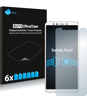 Savvies Protector de Pantalla para Lenovo K5 Pro [6 Unidad Savvies Protector de Pantalla para Lenovo K5 Pro [6 Unidad