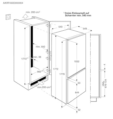 AEG AEG SCB41811LS nevera y congelador Integrado Blanc AEG AEG SCB41811LS nevera y congelador Integrado Blanc