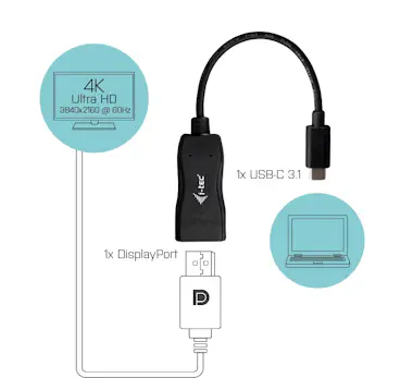 i-tec i-tec USB-C Display Port Adapter 4K/60 Hz i-tec i-tec USB-C Display Port Adapter 4K/60 Hz