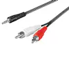 GooBay Goobay 50196 cable de audio 3 m 3,5mm 2 x RCA Negr GooBay Goobay 50196 cable de audio 3 m 3,5mm 2 x RCA Negr