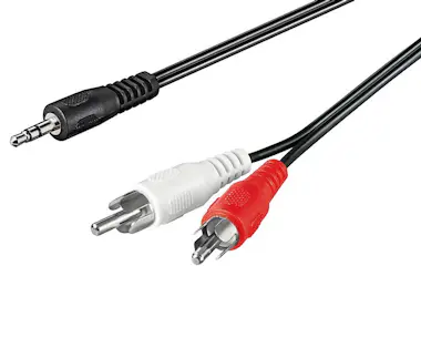 GooBay Goobay 50196 cable de audio 3 m 3,5mm 2 x RCA Negr GooBay Goobay 50196 cable de audio 3 m 3,5mm 2 x RCA Negr