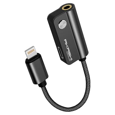 Akashi Adaptador de Audio + Carga Puertos Lightning y Jac Akashi Adaptador de Audio + Carga Puertos Lightning y Jac