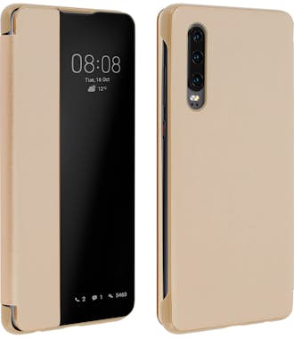 Avizar Funda Huawei P30 con Ventana inteligente - Oro Avizar Funda Huawei P30 con Ventana inteligente - Oro
