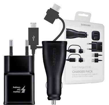 Samsung Paquete Cargador de red y para coche 2xUSB 2 Cable Samsung Paquete Cargador de red y para coche 2xUSB 2 Cable