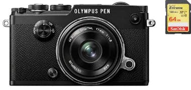 Olympus OLYMPUS PEN-F KIT negro 17 mm F1.8 negro + tarjeta Olympus OLYMPUS PEN-F KIT negro 17 mm F1.8 negro + tarjeta