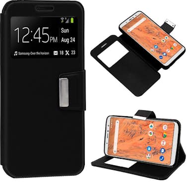 Cool Funda Flip Cover BQ Aquaris X2 / X2 Pro Liso Negro Cool Funda Flip Cover BQ Aquaris X2 / X2 Pro Liso Negro