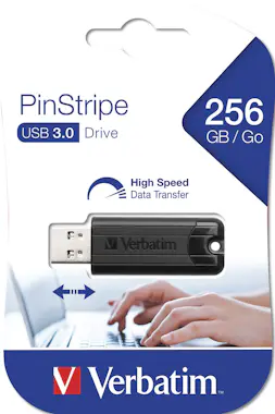 Verbatim Verbatim PinStripe unidad flash USB 256 GB USB tip Verbatim Verbatim PinStripe unidad flash USB 256 GB USB tip