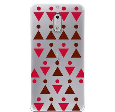Generica Carcasa Dibujo Triangulos Rojos WP005 para Nokia 6 Generica Carcasa Dibujo Triangulos Rojos WP005 para Nokia 6