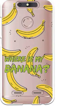 Generica Carcasa Dibujo Banana WP012 para Zte Blade V8 Lite Generica Carcasa Dibujo Banana WP012 para Zte Blade V8 Lite