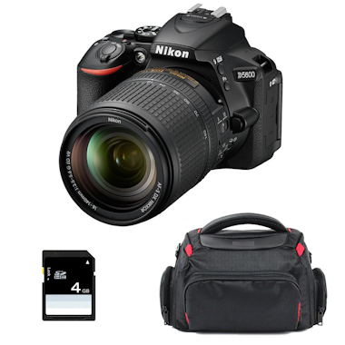 Nikon D5600 + AF-S DX 18-140 mm f/3.5-5.6G ED VR + Bolsa Nikon D5600 + AF-S DX 18-140 mm f/3.5-5.6G ED VR + Bolsa