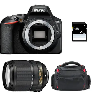 Nikon D3500 + AF-S DX 18-140 mm f/3.5-5.6G ED VR + Bolsa Nikon D3500 + AF-S DX 18-140 mm f/3.5-5.6G ED VR + Bolsa