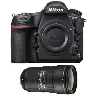 Nikon D850 Cuerpo + AF-S Nikkor 24-70mm f/2.8E ED VR Nikon D850 Cuerpo + AF-S Nikkor 24-70mm f/2.8E ED VR