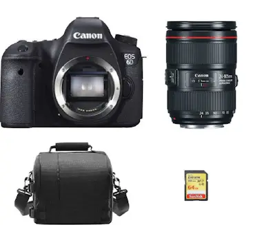 Canon CANON EOS 6D + EF 24-105MM F4L IS II USM + 64GB SD Canon CANON EOS 6D + EF 24-105MM F4L IS II USM + 64GB SD