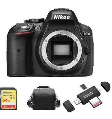 Nikon NIKON D5300 Cuerpo Negro + Tarjeta SD de 64GB + Bo Nikon NIKON D5300 Cuerpo Negro + Tarjeta SD de 64GB + Bo