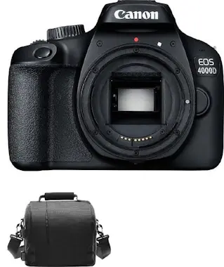 Canon CANON EOS 4000D Cuerpo Negro + Bolsa de camara Canon CANON EOS 4000D Cuerpo Negro + Bolsa de camara