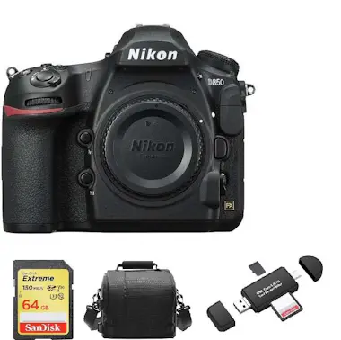 Nikon NIKON D850 Cuerpo + Tarjeta SD de 64GB + Bolsa de Nikon NIKON D850 Cuerpo + Tarjeta SD de 64GB + Bolsa de