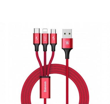 Baseus CABLE CARGA 3 EN 1 LIGHTNING / MICRO USB / USB-C 1 Baseus CABLE CARGA 3 EN 1 LIGHTNING / MICRO USB / USB-C 1