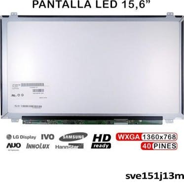 OEM PANTALLA PARA PORTÁTIL SONY VAIO SVE151J13M OEM PANTALLA PARA PORTÁTIL SONY VAIO SVE151J13M