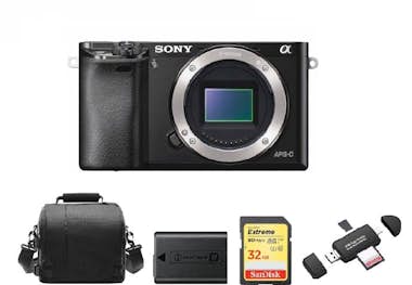 Sony SONY A6000 Cuerpo Negro + Tarjeta SD de 32 GB + Bo Sony SONY A6000 Cuerpo Negro + Tarjeta SD de 32 GB + Bo