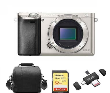 Sony SONY A6000 Cuerpo Plata + Tarjeta SD de 32 GB + Bo Sony SONY A6000 Cuerpo Plata + Tarjeta SD de 32 GB + Bo