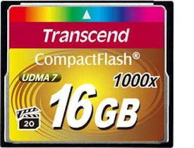 Transcend Transcend CompactFlash Card 1000x 16GB memoria fla Transcend Transcend CompactFlash Card 1000x 16GB memoria fla