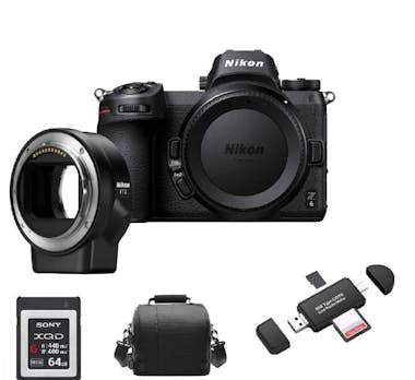 Nikon NIKON Z6 KIT FTZ Adaptador de montaje + Sony XQD T Nikon NIKON Z6 KIT FTZ Adaptador de montaje + Sony XQD T
