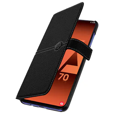 Spigen SGP Funda Samsung Galaxy A70 cartera efecto grano - Ne Spigen SGP Funda Samsung Galaxy A70 cartera efecto grano - Ne