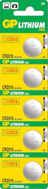 GP Batteries GP Batteries Lithium Cell CR2016 Single-use batter GP Batteries GP Batteries Lithium Cell CR2016 Single-use batter