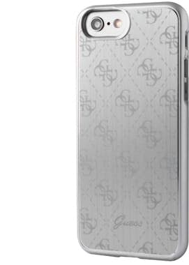 Guess Funda Trasera Original 4G Aluminio Plata para iPho Guess Funda Trasera Original 4G Aluminio Plata para iPho