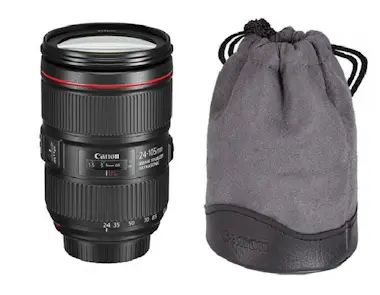 Canon CANON EF 24-105mm F4L IS II USM + Bolsa de lente Canon CANON EF 24-105mm F4L IS II USM + Bolsa de lente