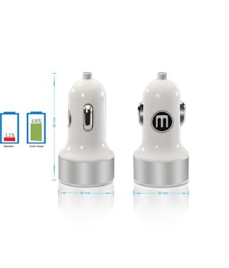 Imperii Electronics Cargador de coche Quick charge blanco Imperii Electronics Cargador de coche Quick charge blanco