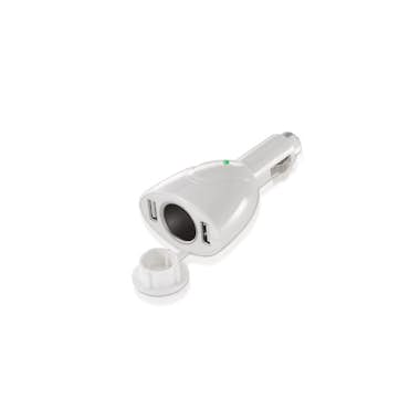 Imperii Electronics Cargador para Coche con 2 USB y Mechero Blanco Imperii Electronics Cargador para Coche con 2 USB y Mechero Blanco
