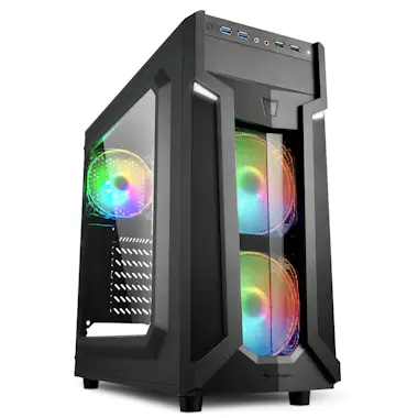 Sharkoon Sharkoon VG6-W RGB Midi ATX Tower Negro Sharkoon Sharkoon VG6-W RGB Midi ATX Tower Negro
