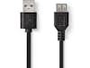 Nedis Nedis CCGP60010BK20 cable USB 2 m 2.0 USB A Negro Nedis Nedis CCGP60010BK20 cable USB 2 m 2.0 USB A Negro