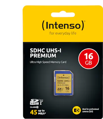 Intenso Intenso 16GB SDHC memoria flash Clase 10 UHS Intenso Intenso 16GB SDHC memoria flash Clase 10 UHS