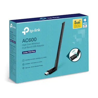 TP-Link TP-LINK Archer T2U Plus WLAN 600 Mbit/s Interno TP-Link TP-LINK Archer T2U Plus WLAN 600 Mbit/s Interno