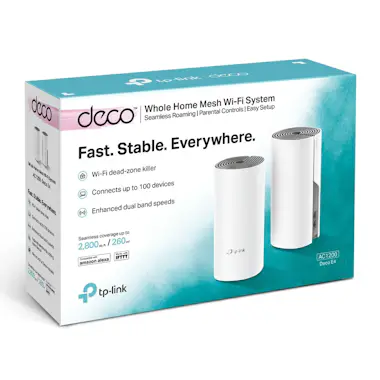 TP-Link TP-LINK Deco E4 2-pack router inalámbrico Doble ba TP-Link TP-LINK Deco E4 2-pack router inalámbrico Doble ba