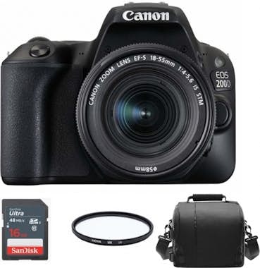 Canon CANON EOS 200D Negro KIT EF-S 18-55mm F4-5.6 IS ST Canon CANON EOS 200D Negro KIT EF-S 18-55mm F4-5.6 IS ST