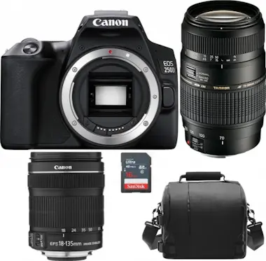 Canon CANON EOS 250D Negro + EF-S 18-135mm F3.5-5.6 IS S Canon CANON EOS 250D Negro + EF-S 18-135mm F3.5-5.6 IS S