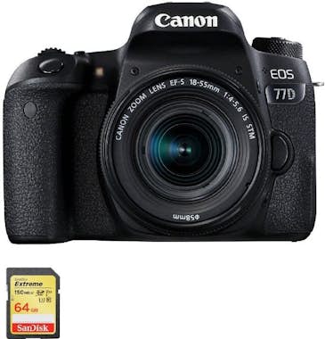 Canon CANON EOS 77D KIT EF-S 18-55mm F4-5.6 IS STM + 64G Canon CANON EOS 77D KIT EF-S 18-55mm F4-5.6 IS STM + 64G
