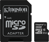 Kingston microSDHC 16GB Canvas Select con adaptador SD