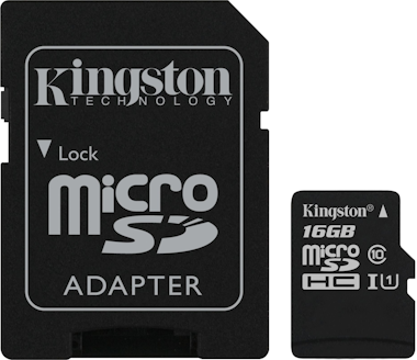 Kingston microSDHC 16GB Canvas Select con adaptador SD Kingston microSDHC 16GB Canvas Select con adaptador SD