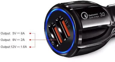 Otros Cargador de mechero para móvil Qualcomn 3.0 dual U Otros Cargador de mechero para móvil Qualcomn 3.0 dual U