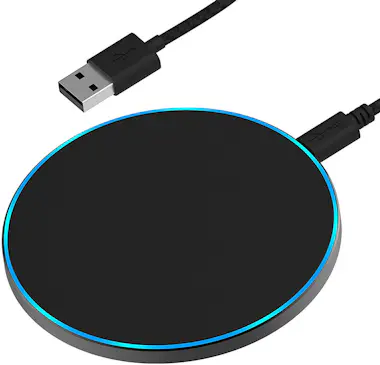 Otros Base de carga rápida inalámbrica QI con luz LED pa Otros Base de carga rápida inalámbrica QI con luz LED pa