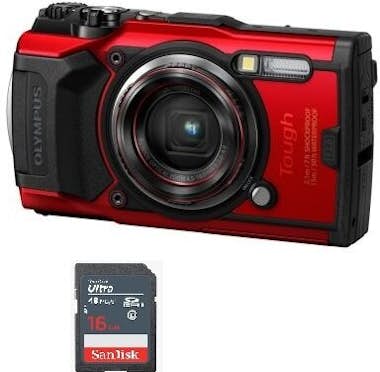 Olympus OLYMPUS Tough TG-6 Rojo + Tarjeta SD de 16 GB Olympus OLYMPUS Tough TG-6 Rojo + Tarjeta SD de 16 GB