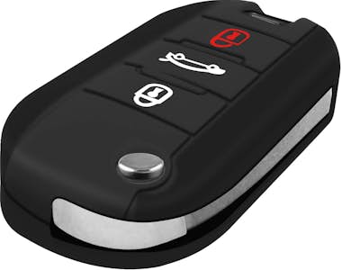 Avizar Carcasa llave de coche - Negro para Peugeot 3008, Avizar Carcasa llave de coche - Negro para Peugeot 3008,